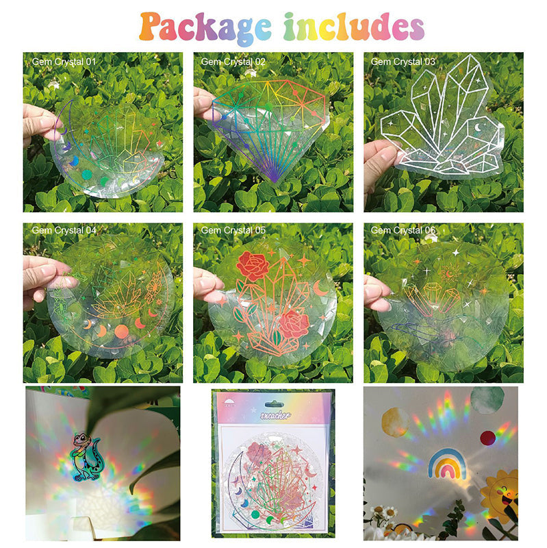 Pvc Animal anti-collision colored glass sticker, 6 pcs