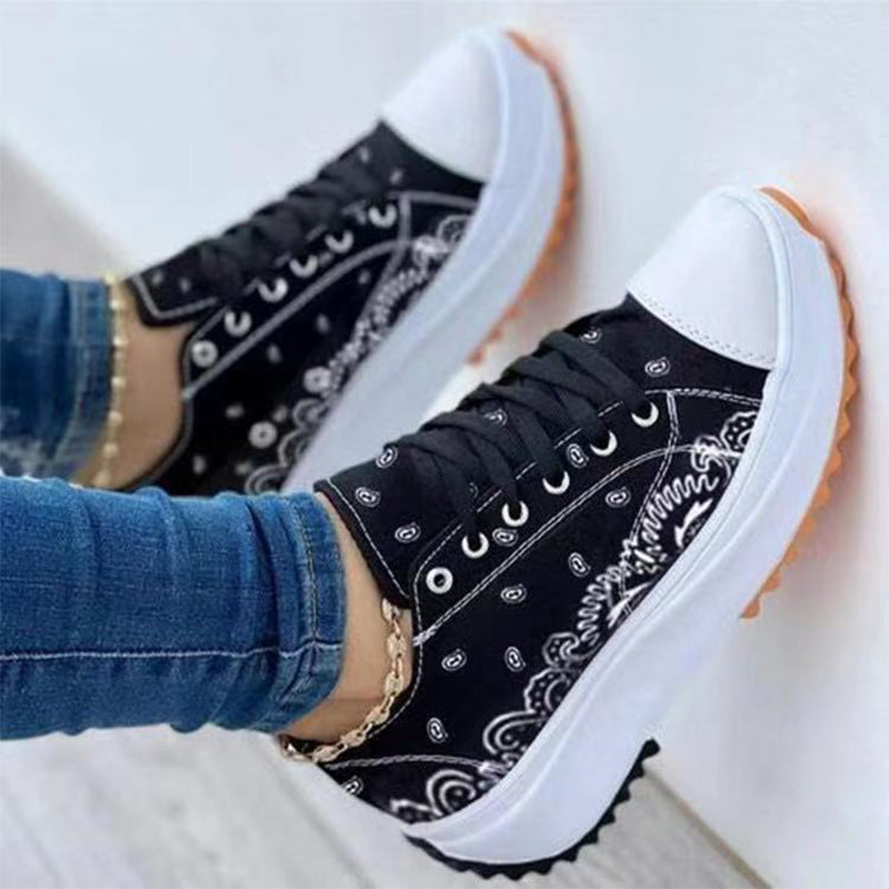 Printed canvas shoes