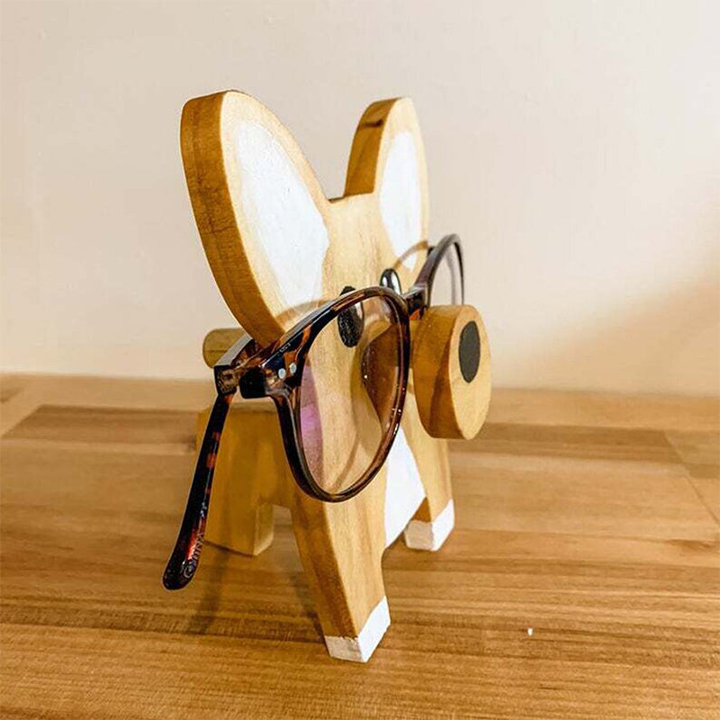 Handmade wooden glasses stand