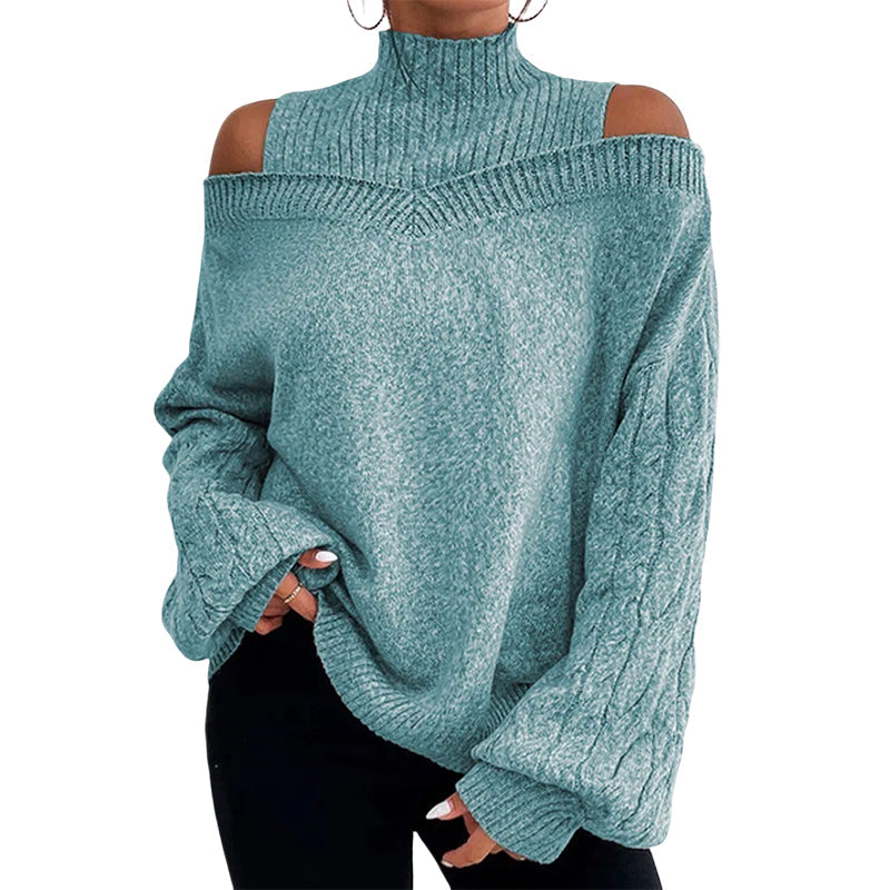 Shoulderless sleeveless sweater