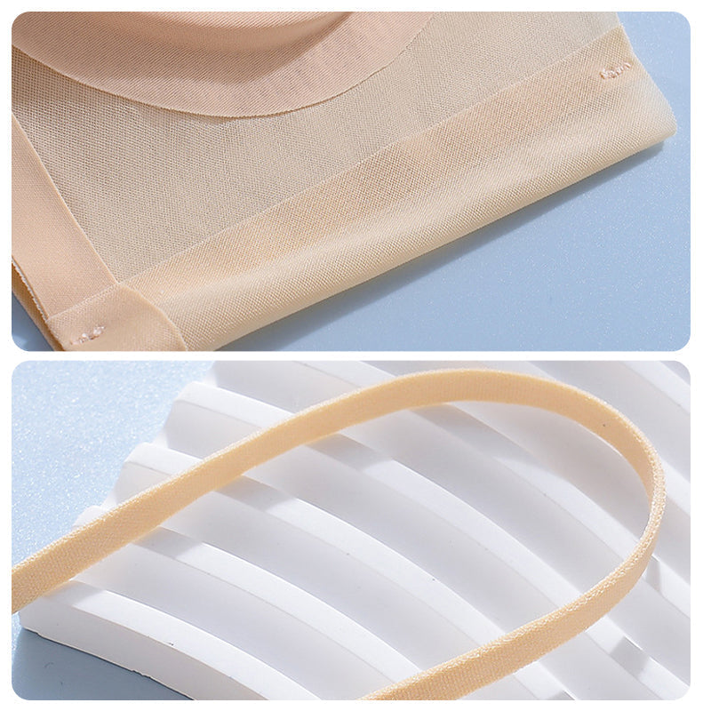 Ultra thin seamless silk bra