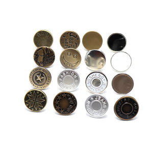 Detachable metal buttons 