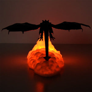 LED night lamp in the shape of a three-dimensional dragon