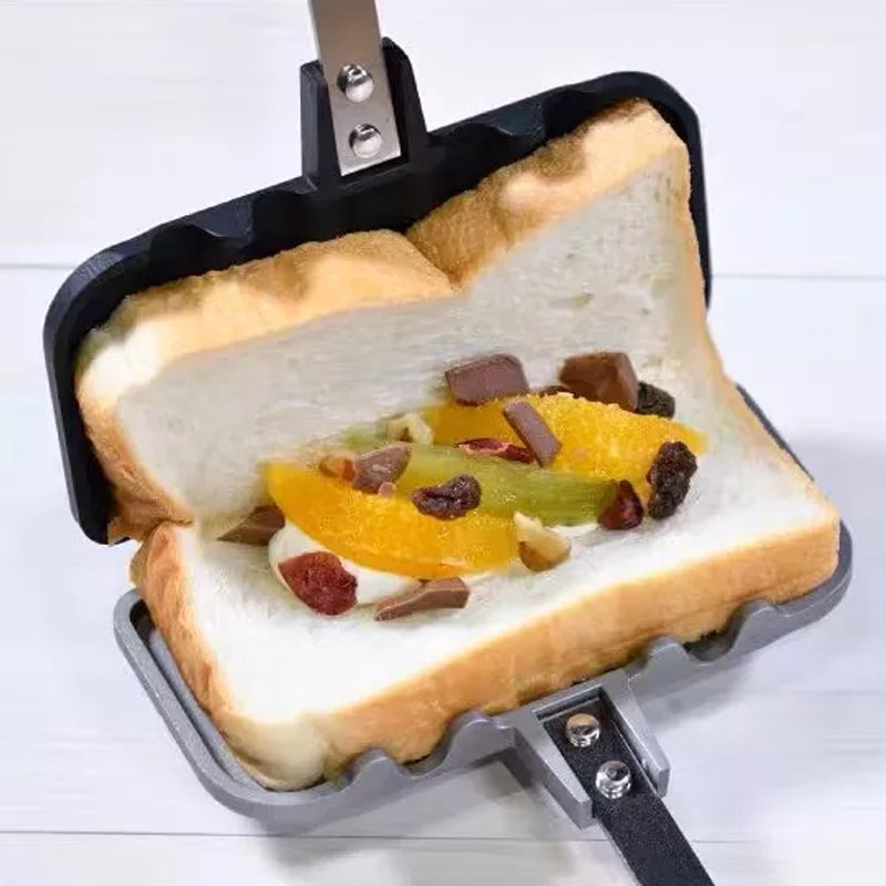 Double sided sandwich baking pan