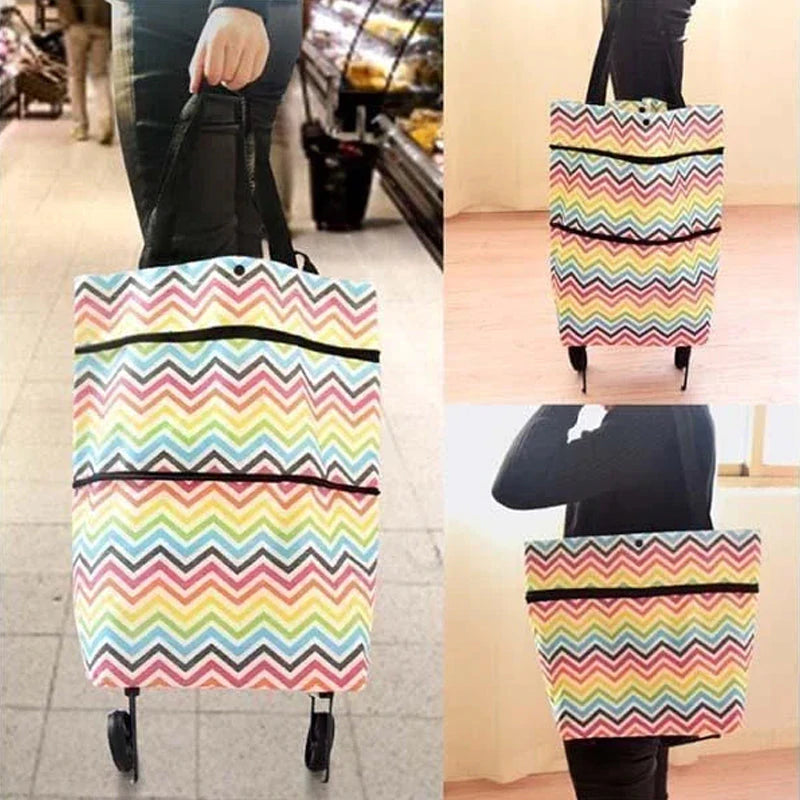 Foldable shopping cart bag