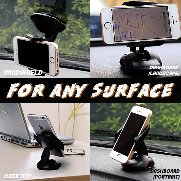 360° adjustable car phone mount