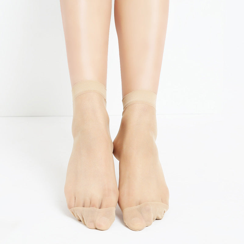 Transparent ankle socks for women (10 pairs)