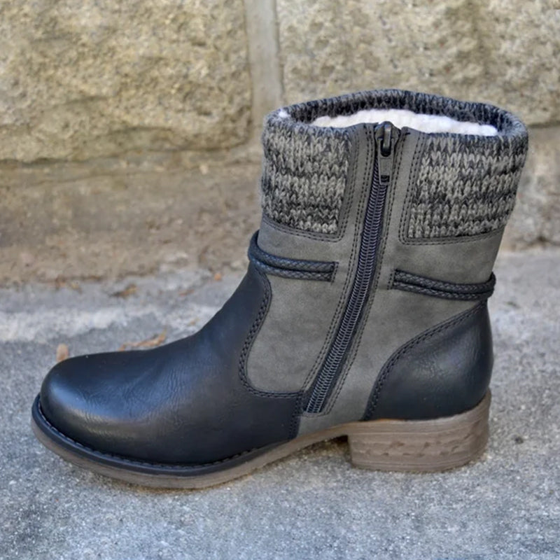 Tall cotton boots with fleece lining