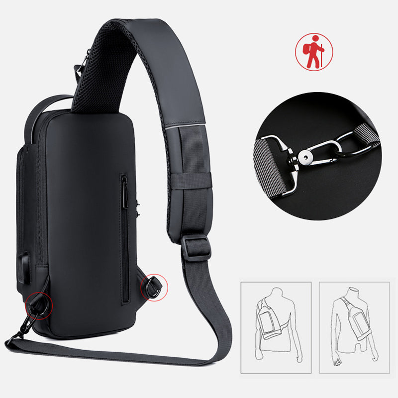 Chest bag with anti-theft password