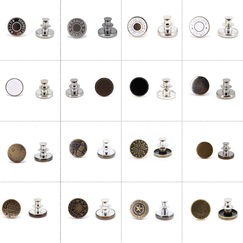 Detachable metal buttons 