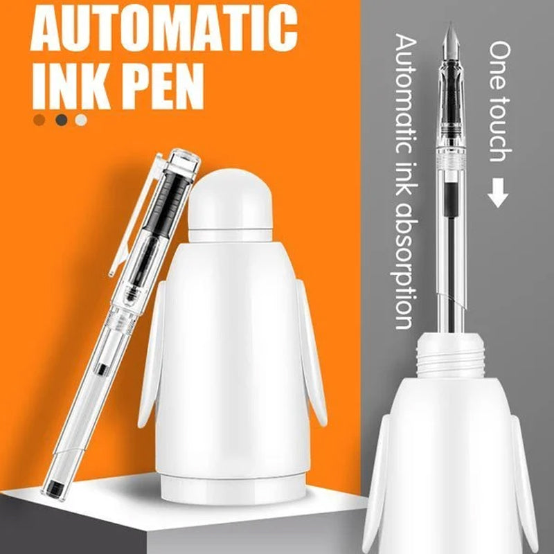 Automatic pen with refillable ink 
