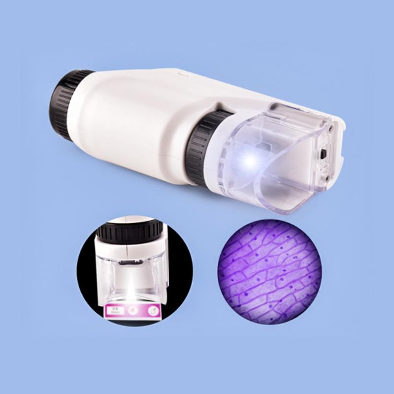 Portable LED illuminated microscope