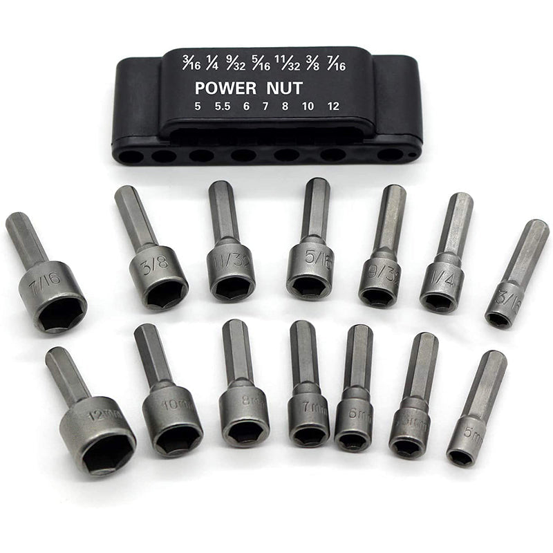 14 units power nuts in a hex handle