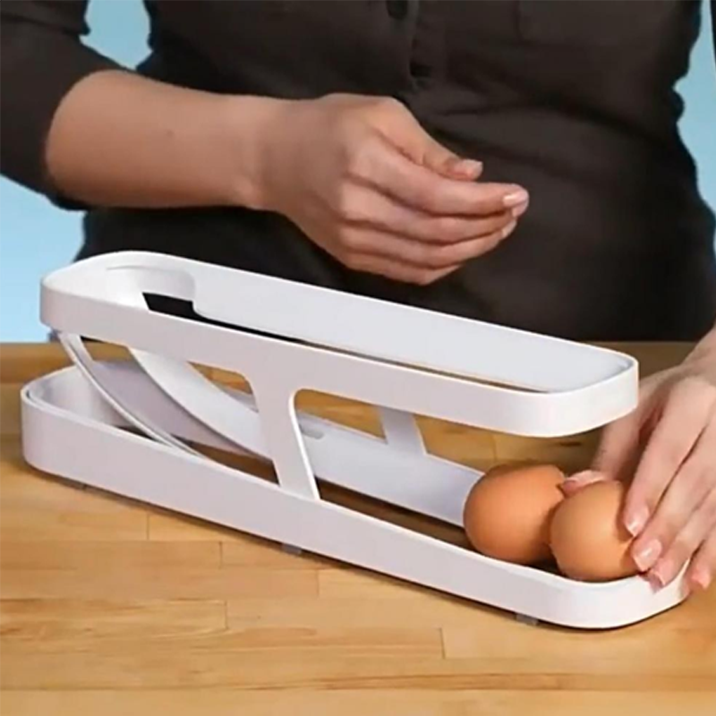 Rolling egg tray
