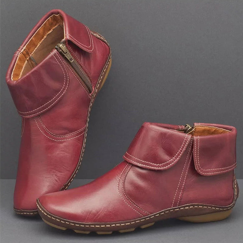 Boots with zipper for women