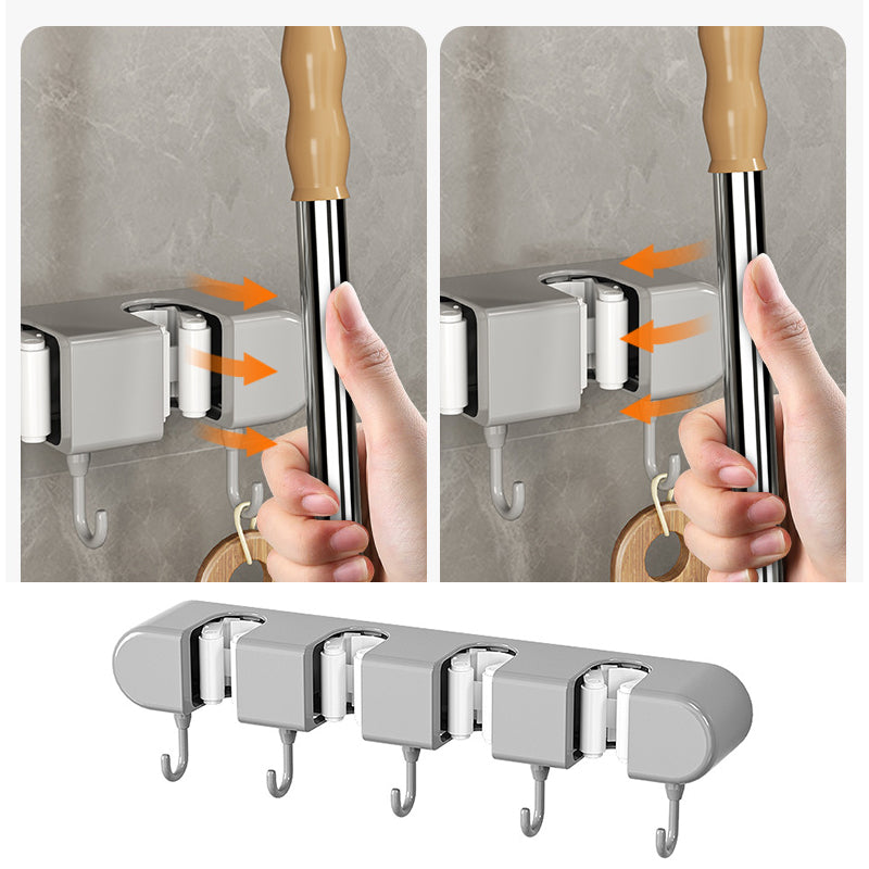 Multipurpose mop holder with hook