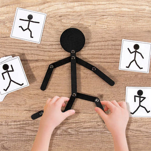 Sports wooden man set for children (24 cards)