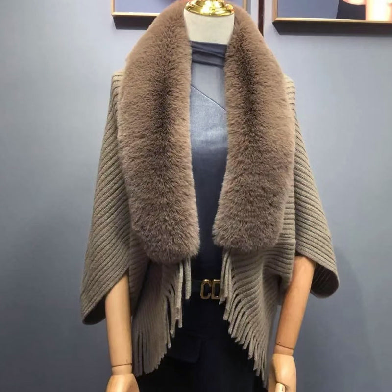 Thickened loose knitted scarf for women