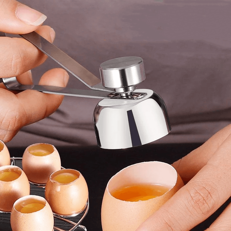 Stainless steel egg opener 