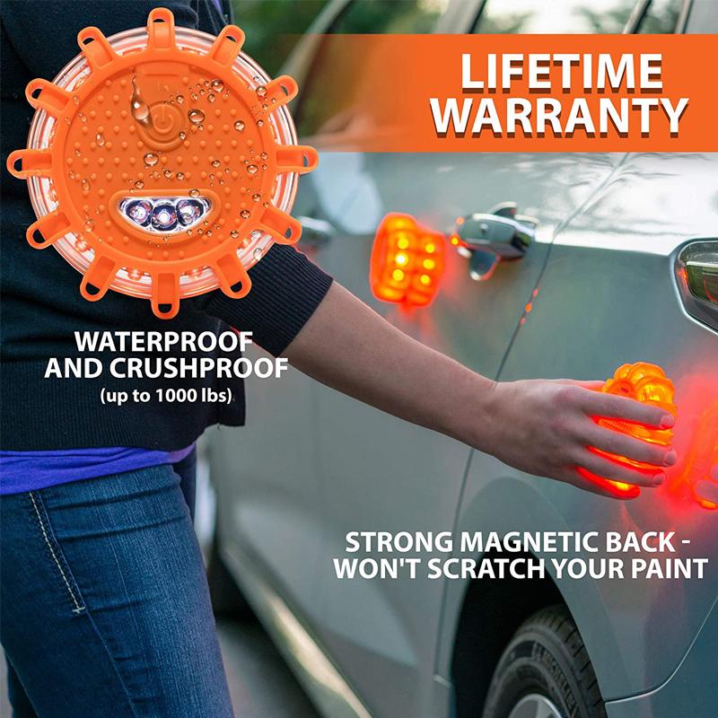 Magnetic car warning light