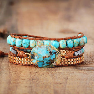 Braided turquoise bracelet