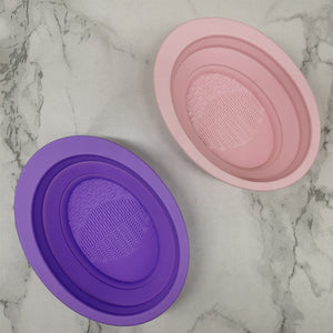 Silicone makeup brush cleaning bowl 