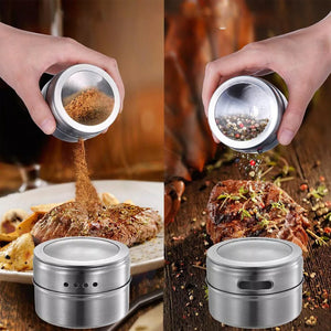 Magnetic spice jar 