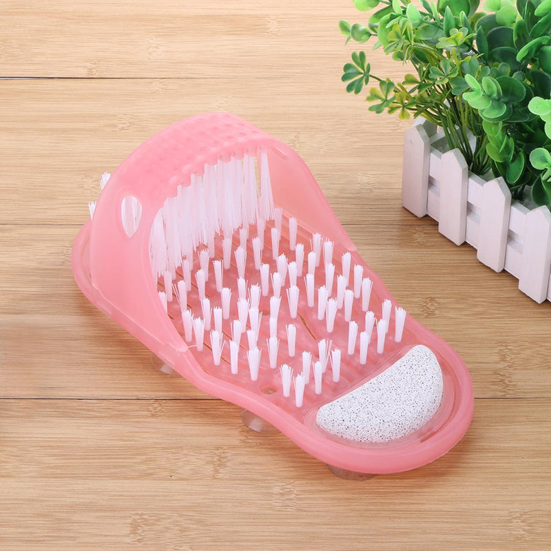 Flip-flop brush for cleaning feet for the bathroom