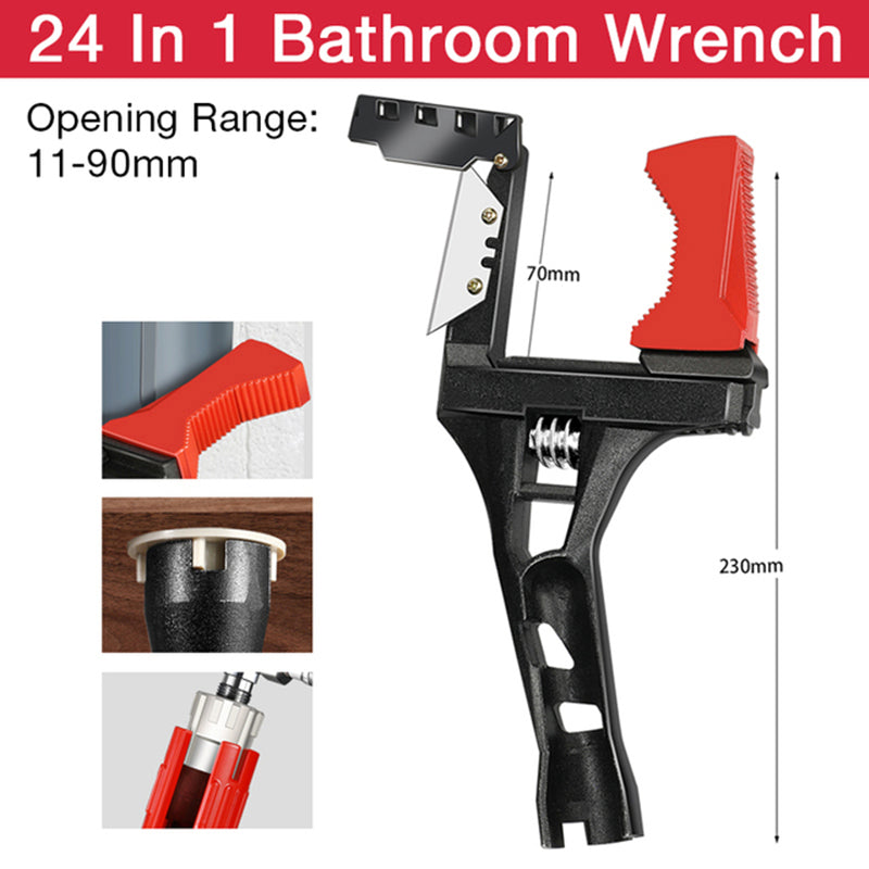 24 in 1 large openable bathroom sink key