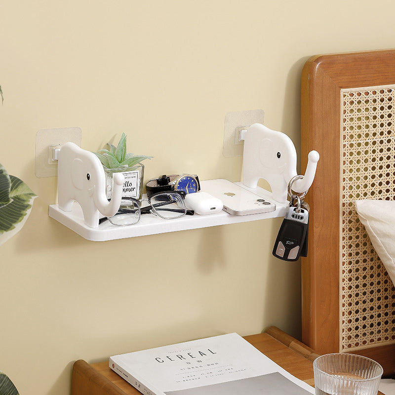 A multifunctional storage shelf in the shape of an elephant