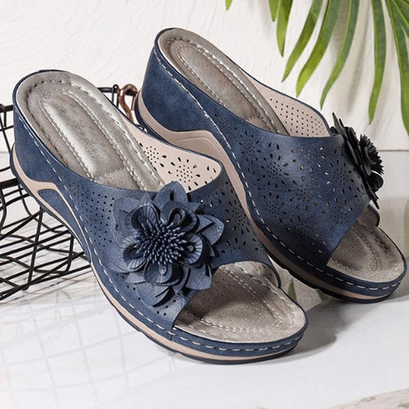 Hollow wedge sandals for women