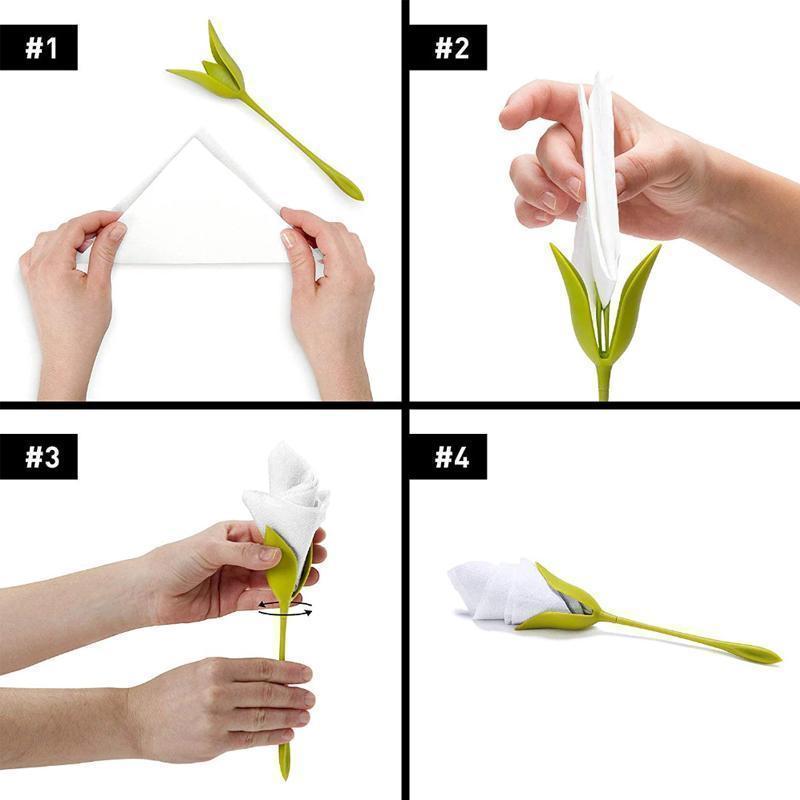 Bloom napkin holders for tables (4 pcs.) 