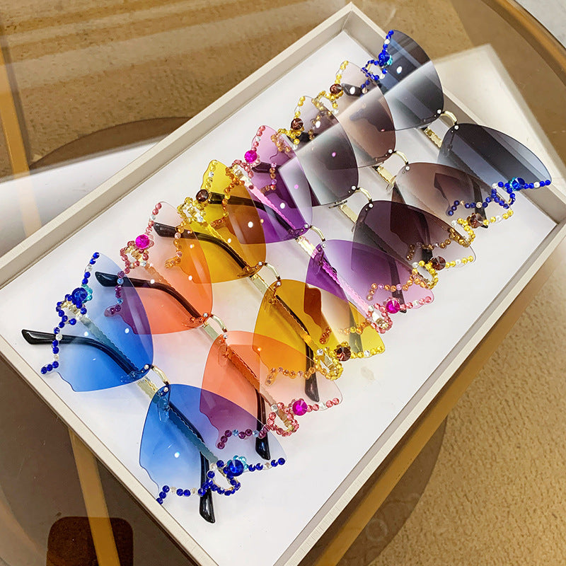 Diamond butterfly sunglasses 