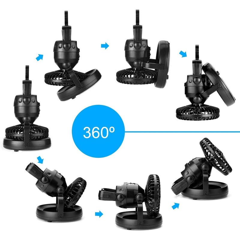 Fan and camping light 2 in 1