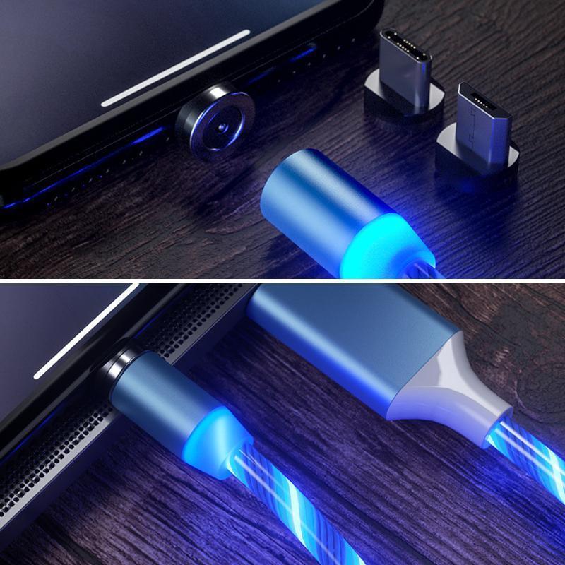 Magnetic LED 3 in 1 USB charging cable