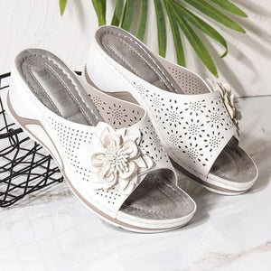 Hollow wedge sandals for women