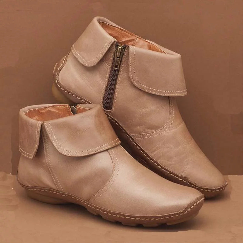 Boots with zipper for women