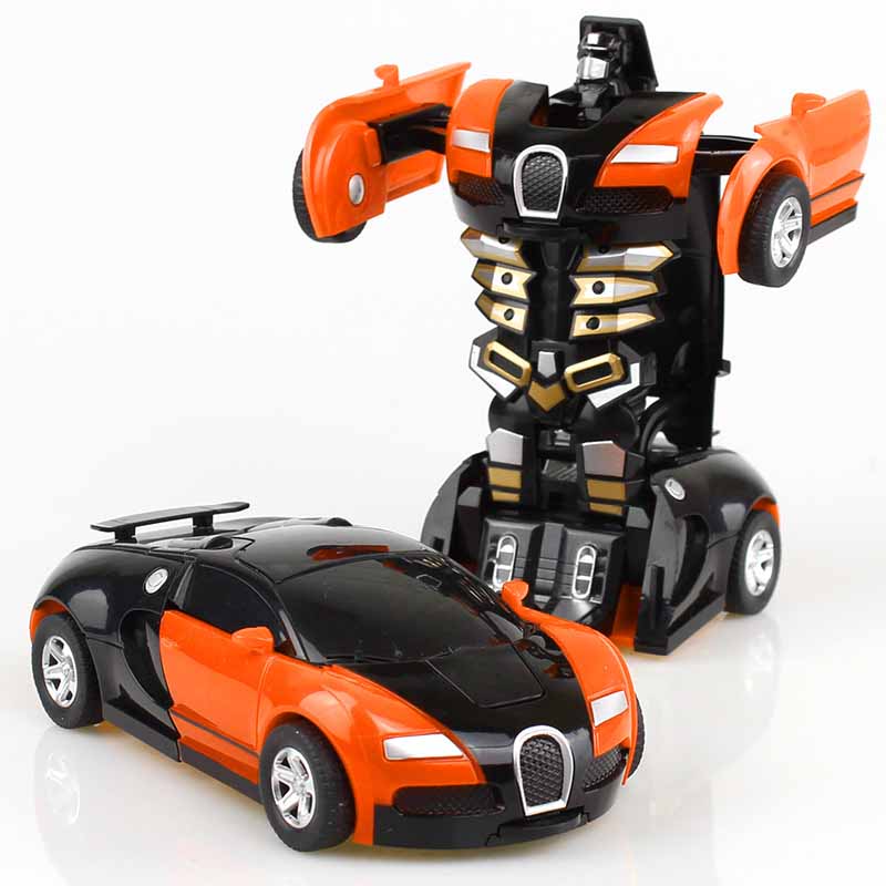 Automatic transforming robot car for kids