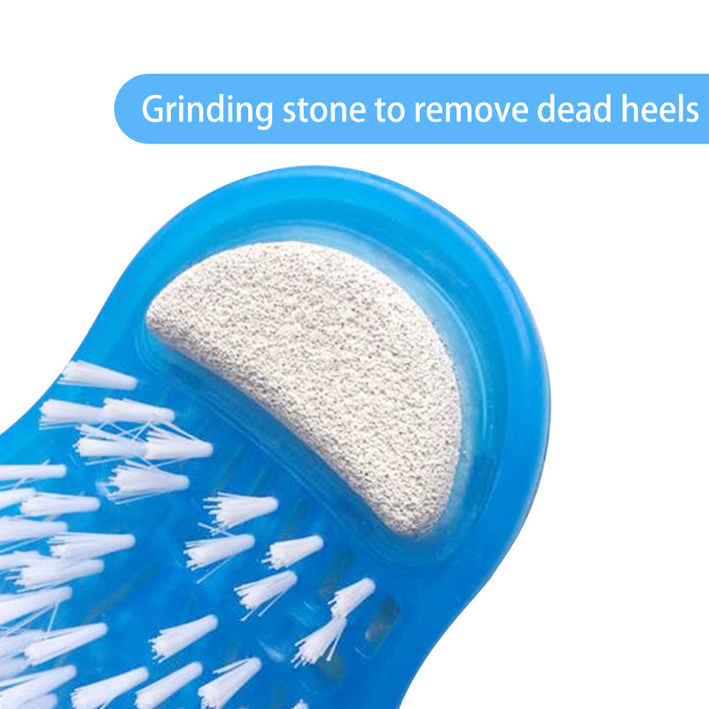 Flip-flop brush for cleaning feet for the bathroom