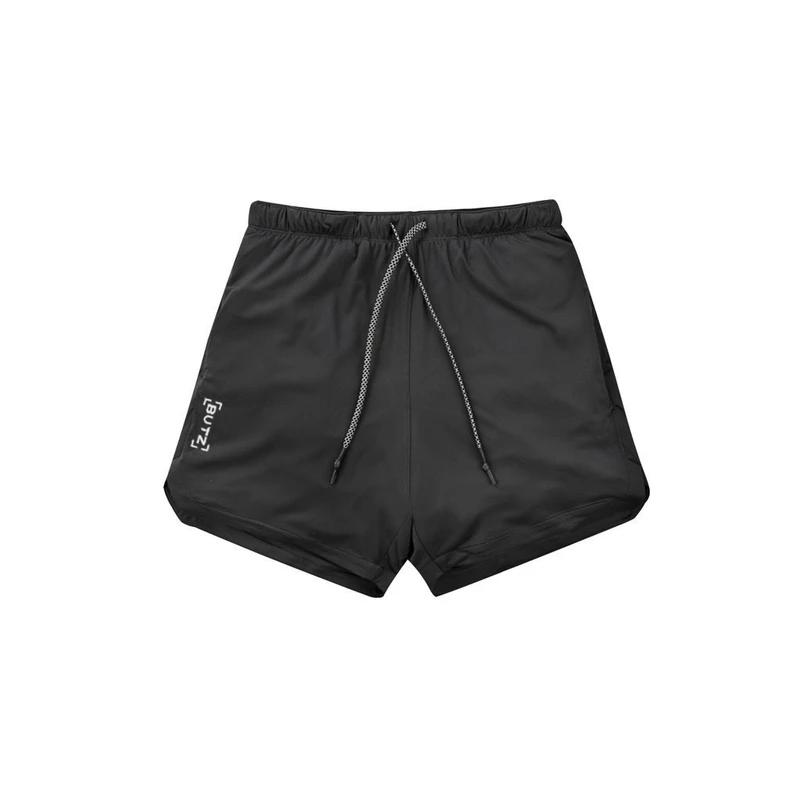 Quick drying 2 in 1 double layer gym shorts 