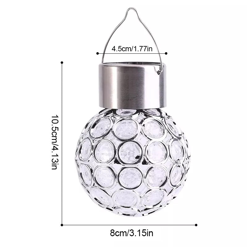 Waterproof outdoor solar hanging lantern