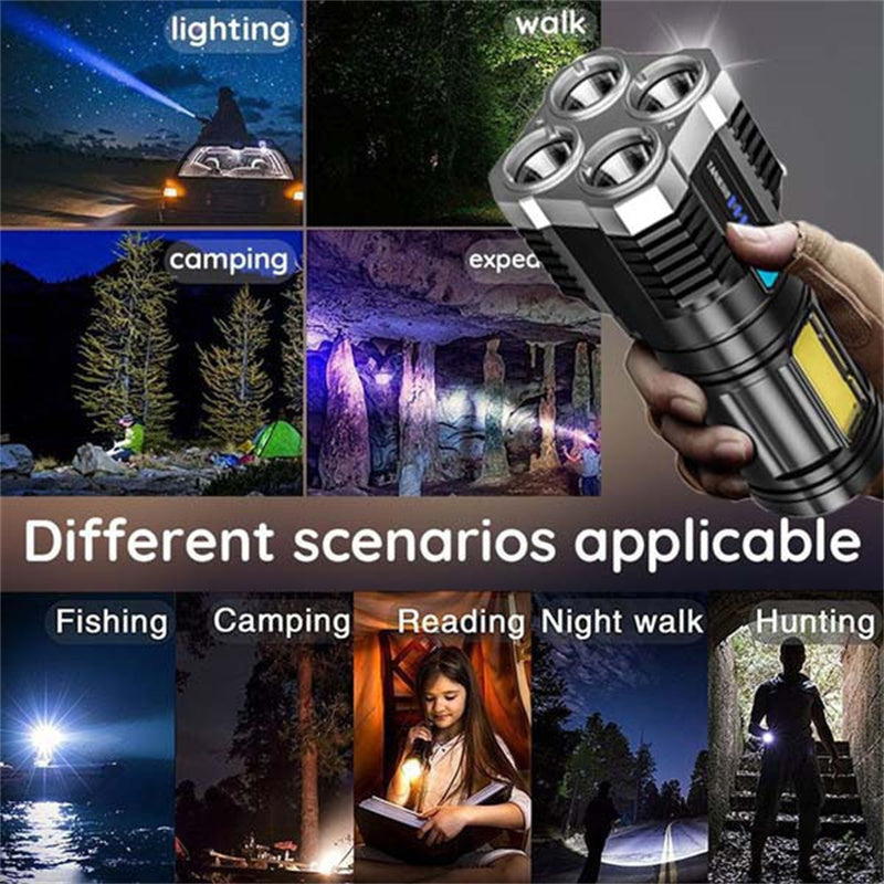 4 multi-purpose LED lamp beads strong light flashlight