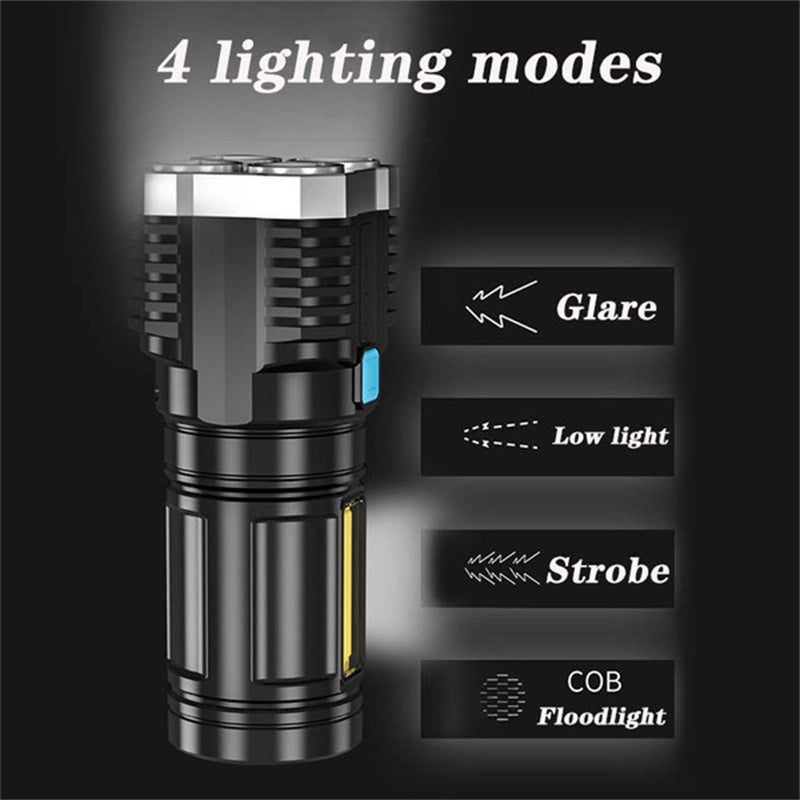 4 multi-purpose LED lamp beads strong light flashlight