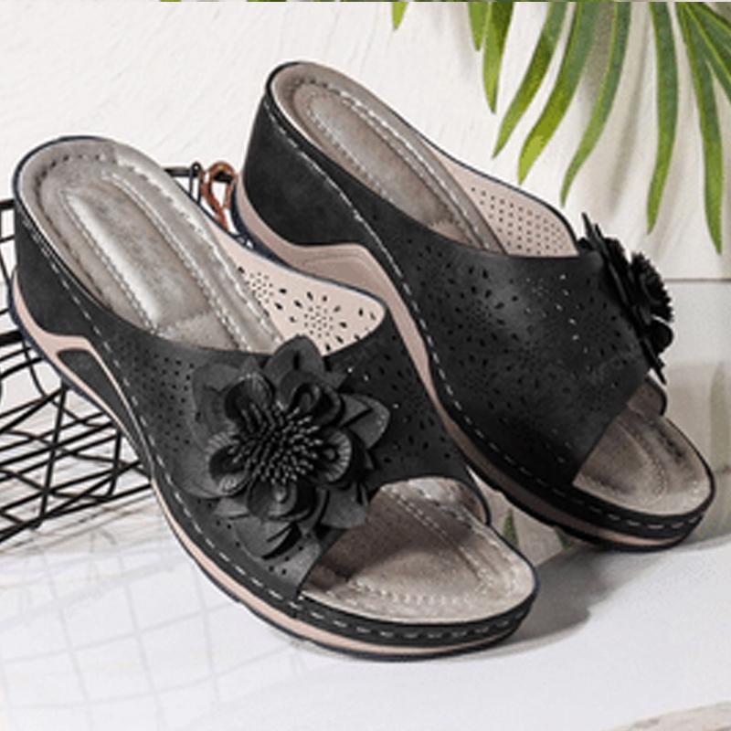 Hollow wedge sandals for women