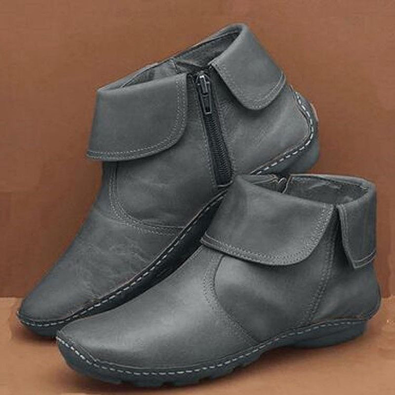 Boots with zipper for women