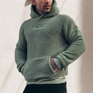 Men's wool sweatshirt with hood