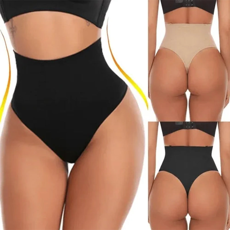 High waisted tummy control thong