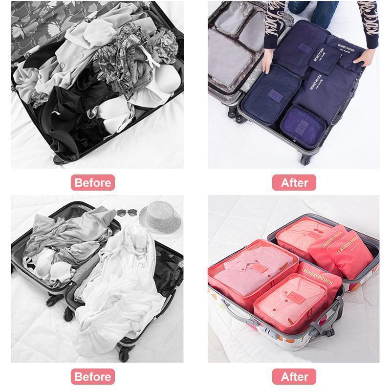 6 mobile packing cubes for luggage 