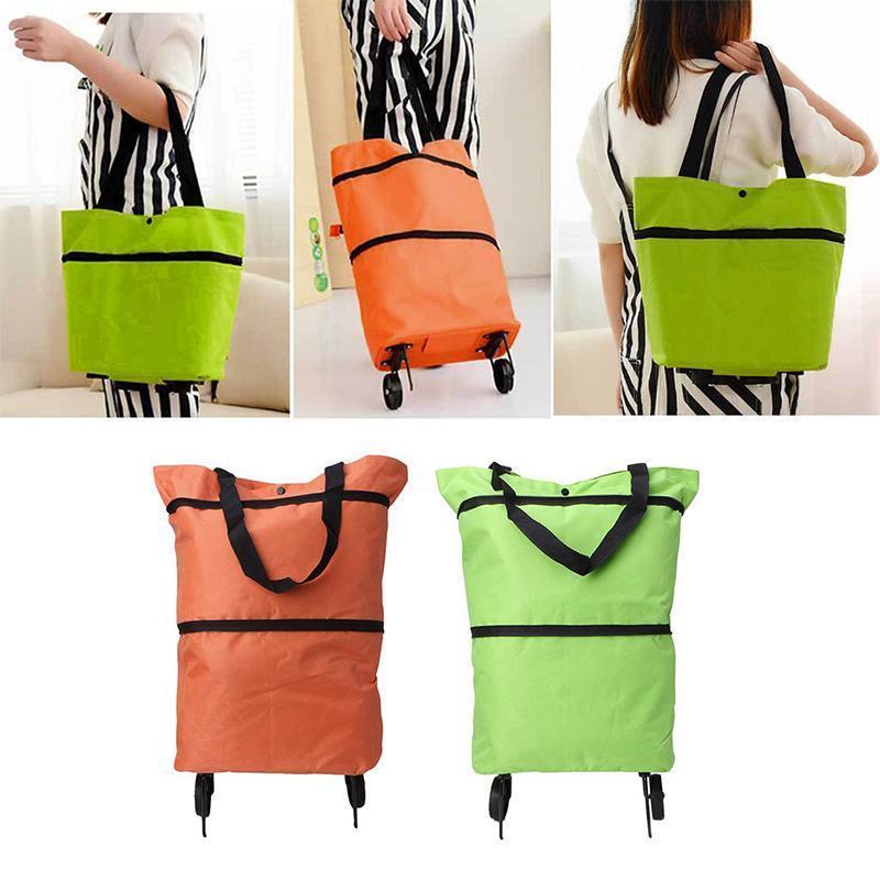 Foldable shopping cart bag