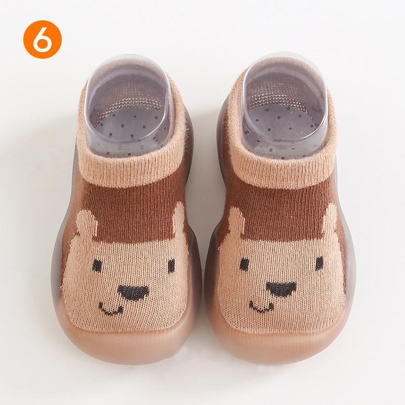 נעלי בית נגד החלקה לתינוק עם דפוסי בעלי חיים